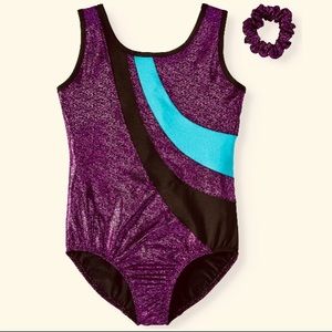 💲Gymnastic Leotard & Scrunchie Girl size S6/6X